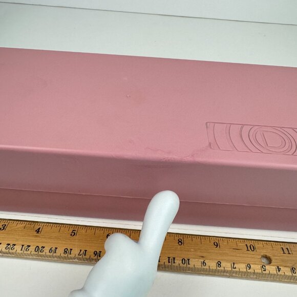 Vtg 1980s Cassette Tape Pink Hard Plastic w Lid The Dynasound Organizer Holds 24 - Picture 7 of 10